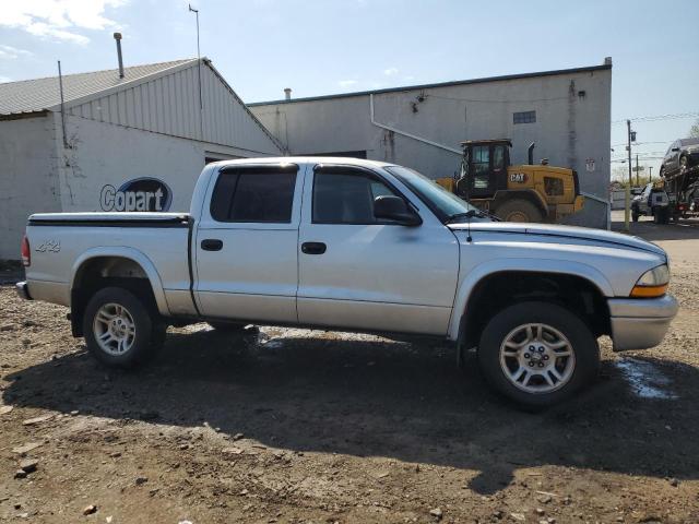 1D7HG38N23S170911 - 2003 DODGE DAKOTA QUAD SPORT SILVER photo 4