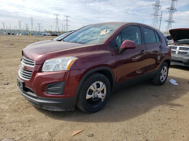 3GNCJKSBXGL257045 - 2016 CHEVROLET TRAX LS MAROON photo 1