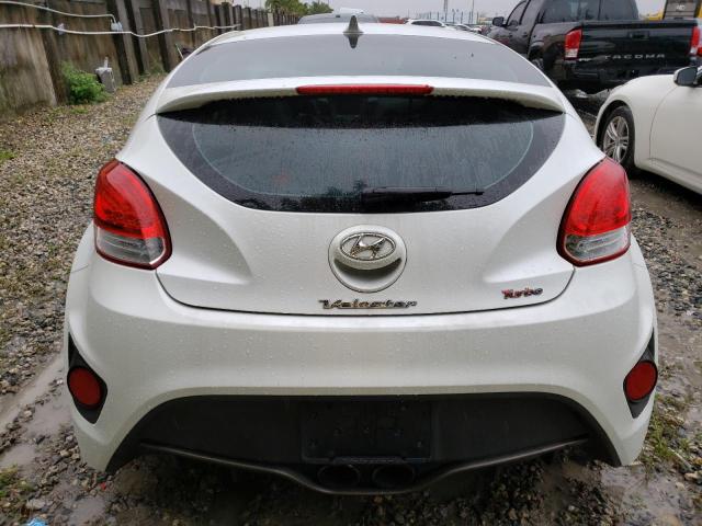 KMHTC6AE8DU152863 - 2013 HYUNDAI VELOSTER TURBO WHITE photo 6