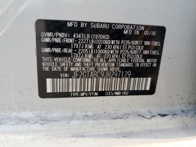 JF2GTABC9JH297129 - 2018 SUBARU CROSSTREK PREMIUM 白色 照片 14