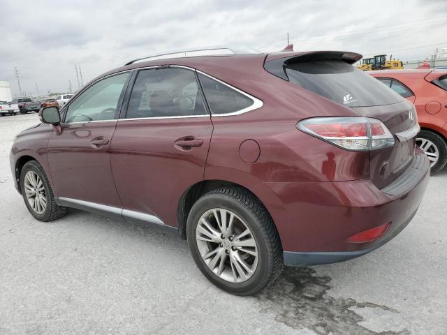 2T2ZK1BA9DC092925 - 2013 LEXUS RX 350 MAROON photo 2