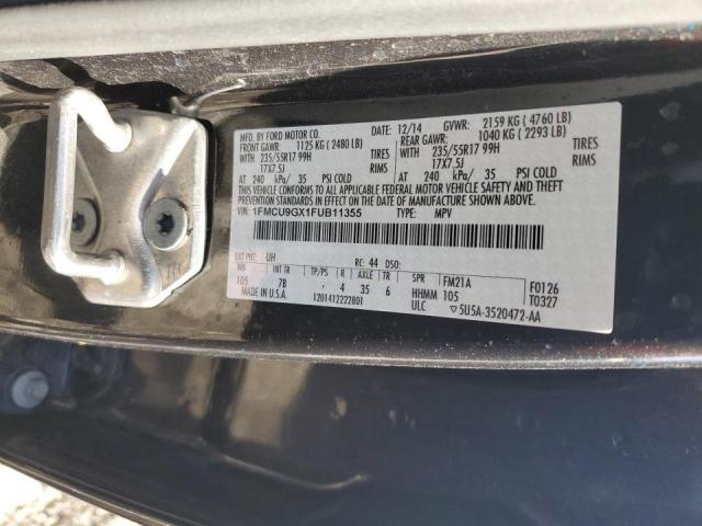 1FMCU9GX1FUB11355 - 2015 FORD ESCAPE SE BLACK photo 13