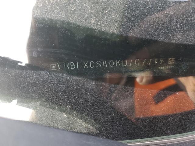 LRBFXCSA0KD107119 - 2019 BUICK ENVISION ESSENCE Շագանակագույն լուսանկար 13
