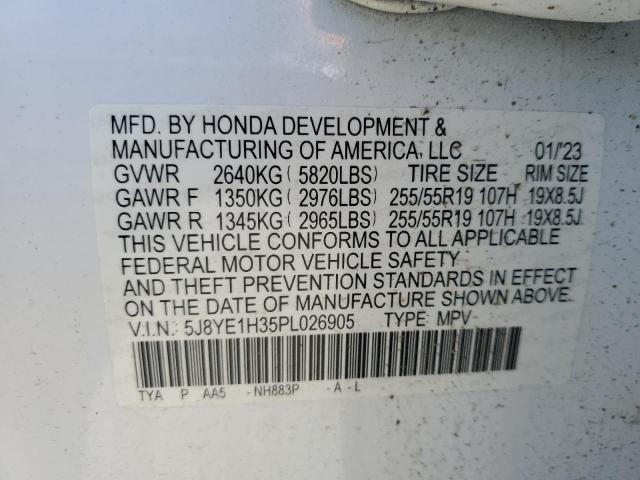 5J8YE1H35PL026905 - 2023 ACURA MDX WHITE photo 13