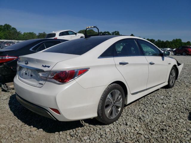 KMHEC4A4XFA119534 - 2015 HYUNDAI SONATA HYBRID WHITE photo 4