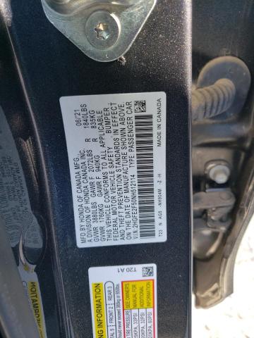 2HGFE2F50NH512114 - 2022 HONDA CIVIC SPORT 黑色 照片 13