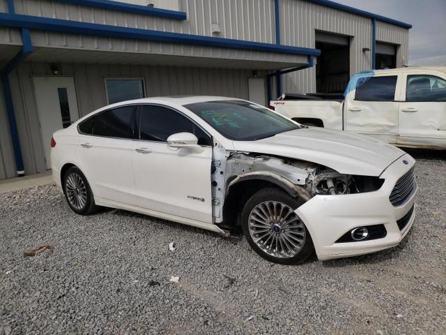 3FA6P0RU1ER167654 - 2014 FORD FUSION TITANIUM HEV WHITE photo 4