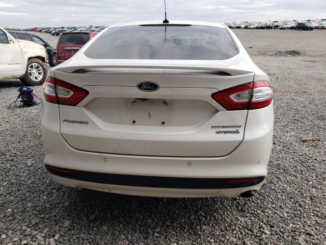 3FA6P0RU1ER167654 - 2014 FORD FUSION TITANIUM HEV WHITE photo 6