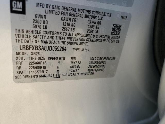 LRBFXBSA8JD059264 - 2018 BUICK ENVISION PREFERRED SILVER photo 13