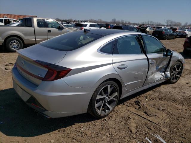 5NPEJ4J28MH109972 - 2021 HYUNDAI SONATA SEL PLUS SILVER photo 3