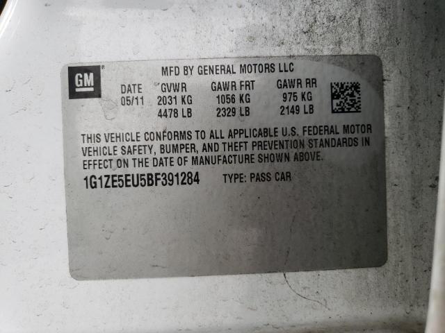 1G1ZE5EU5BF391284 - 2011 CHEVROLET MALIBU LTZ თეთრი ფოტო 12