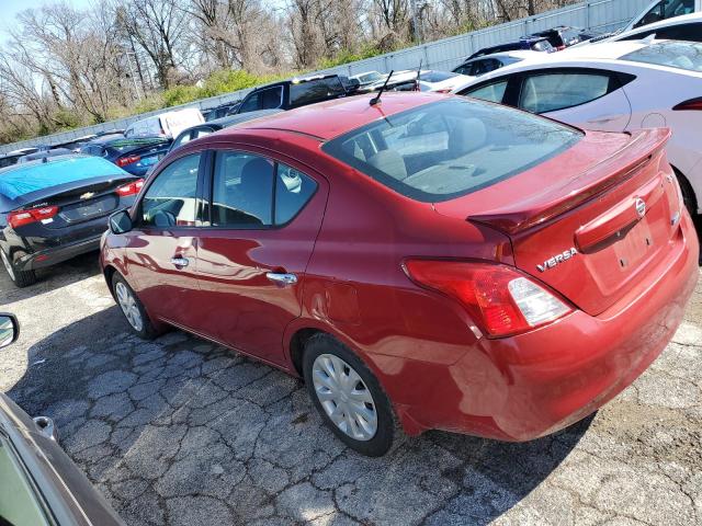 3N1CN7AP9EL818634 - 2014 NISSAN VERSA S RED photo 2