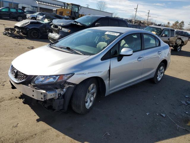 19XFB2F57DE272268 - 2013 HONDA CIVIC LX SILVER photo 1