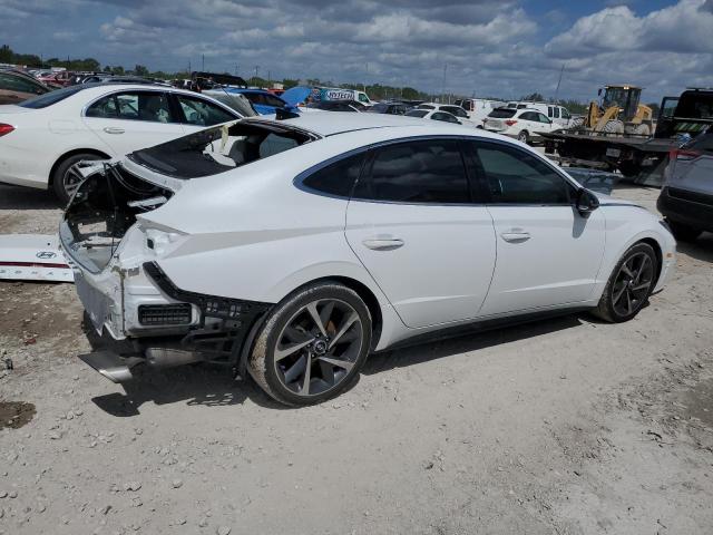 5NPEJ4J22MH130543 - 2021 HYUNDAI SONATA SEL PLUS WHITE photo 3