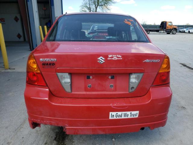 JS2RA62S765303333 - 2006 SUZUKI AERIO RED photo 6