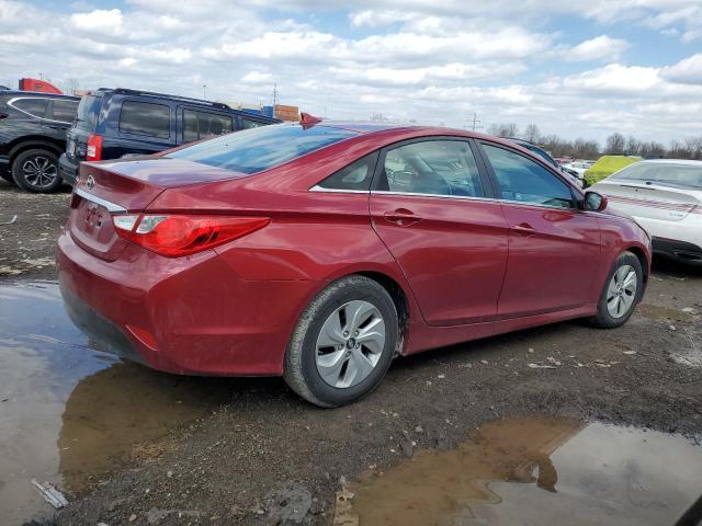 5NPEB4AC1EH814426 - 2014 HYUNDAI SONATA GLS RED photo 3