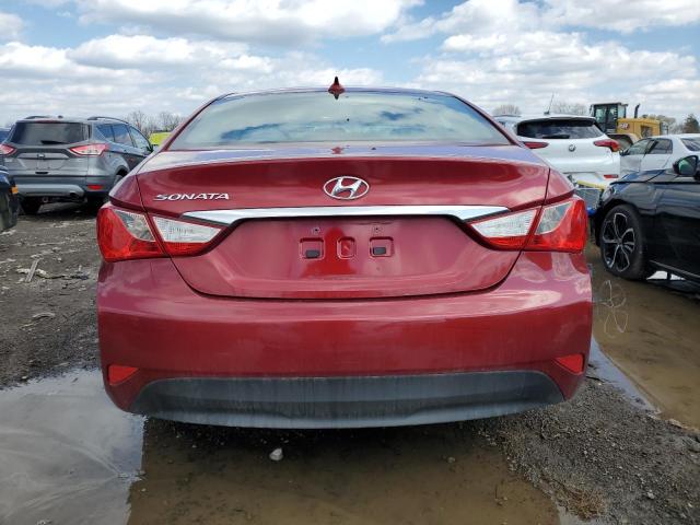 5NPEB4AC1EH814426 - 2014 HYUNDAI SONATA GLS RED photo 6