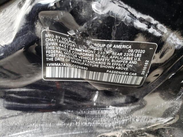 1VWMA7A32LC026860 - 2020 VOLKSWAGEN PASSAT R-LINE Qara foto 12