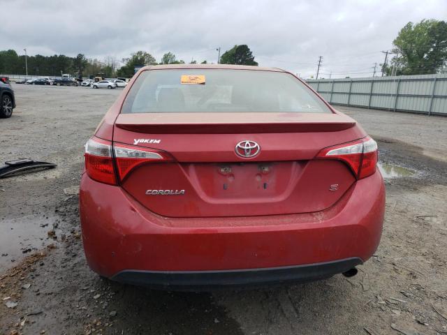 5YFBURHE6GP563944 - 2016 TOYOTA COROLLA L RED photo 6