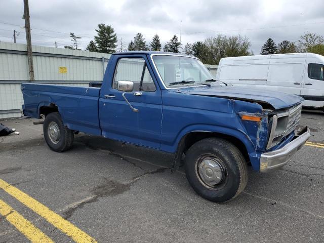 1FTEF25Y5GNA69830 - 1986 FORD F250 BLUE photo 4