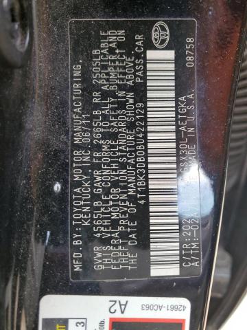 4T1BK3DB0BU422129 - 2011 TOYOTA AVALON BASE 黑色 照片 12