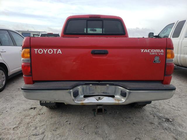 5TEHN72N53Z228716 - 2003 TOYOTA TACOMA DOUBLE CAB RED photo 6