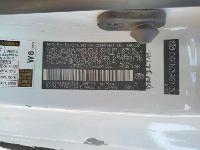 JTKDE167590291050 - 2009 TOYOTA SCION TC 白色 照片 12