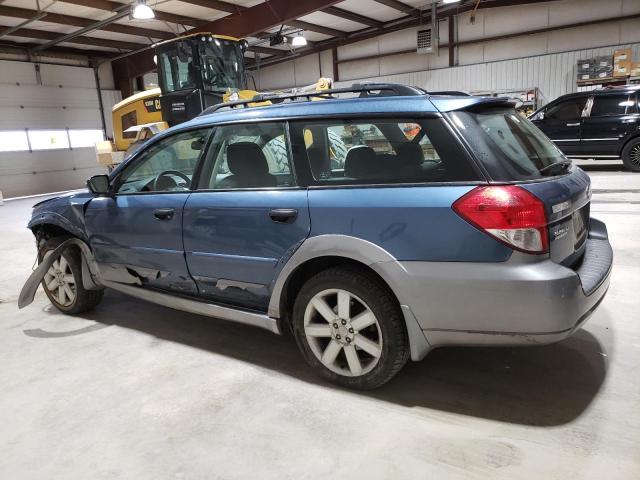 4S4BP61C797327902 - 2009 SUBARU OUTBACK 2.5I BLUE photo 2