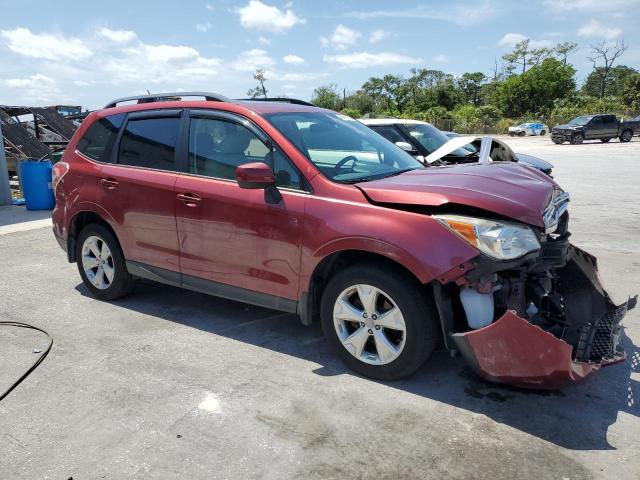 JF2SJADC0FH811664 - 2015 SUBARU FORESTER 2.5I PREMIUM BURGUNDY photo 4