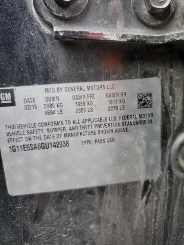 1G11E5SA6GU142938 - 2016 CHEVROLET MALIBU LIM LTZ BLACK photo 12