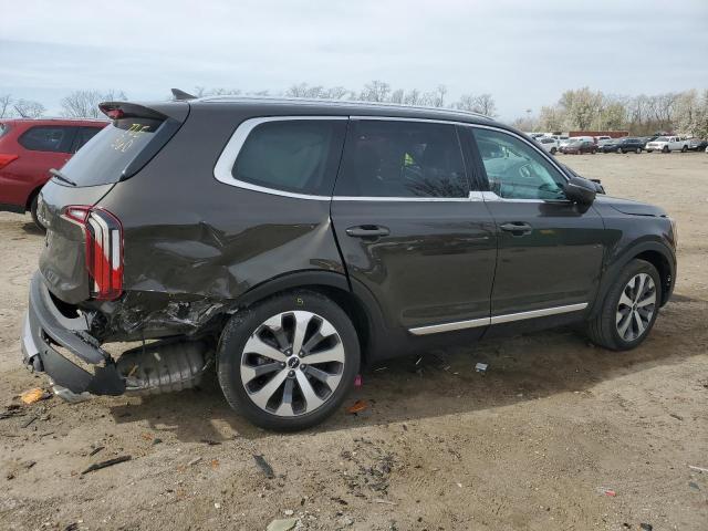 5XYP34HC2NG259280 - 2022 KIA TELLURIDE EX GRAY photo 3