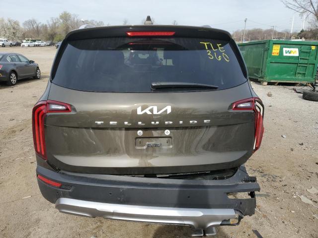 5XYP34HC2NG259280 - 2022 KIA TELLURIDE EX GRAY photo 6