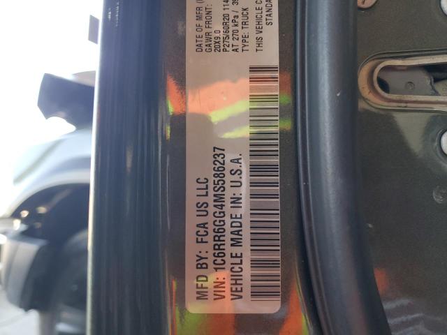 1C6RR6GG4MS586237 - 2021 RAM 1500 CLASS SLT 绿色 照片 12