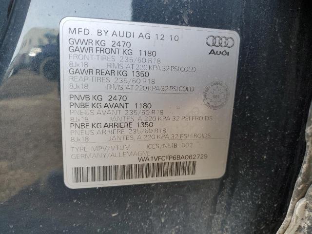 WA1VFCFP6BA062729 - 2011 AUDI Q5 PRESTIGE 灰色 照片 12