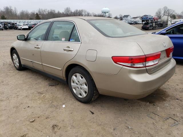 1HGCM56373A089081 - 2003 HONDA ACCORD LX BEIGE photo 2