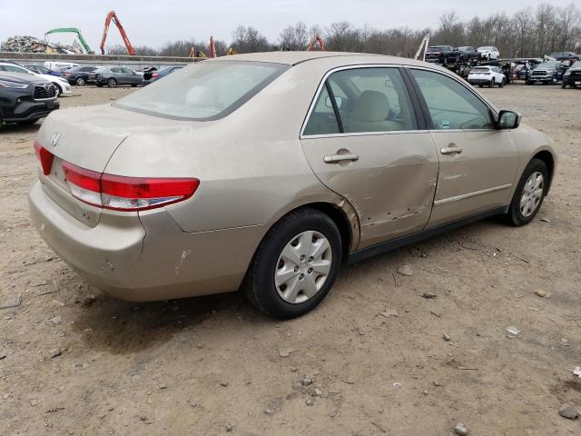 1HGCM56373A089081 - 2003 HONDA ACCORD LX BEIGE photo 3