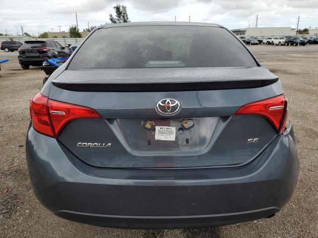 2T1BURHE3JC044308 - 2018 TOYOTA COROLLA L BLUE photo 6