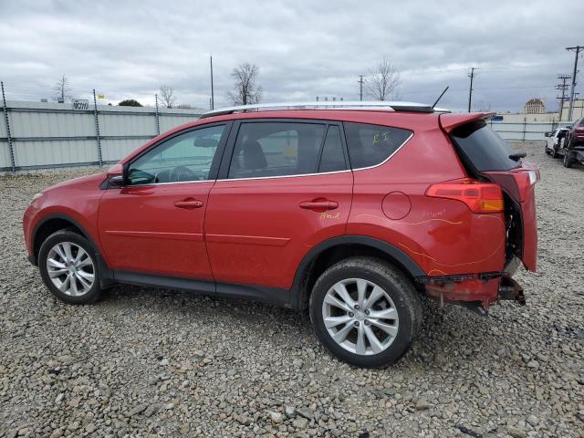 2T3DFREV5DW104803 - 2013 TOYOTA RAV4 LIMITED RED photo 2