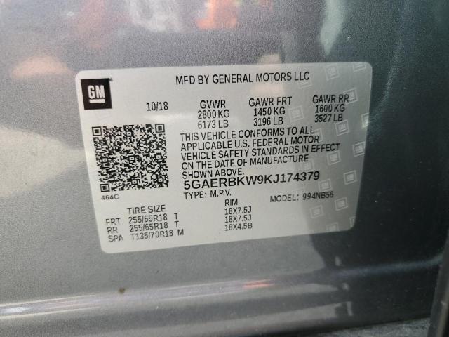 5GAERBKW9KJ174379 - 2019 BUICK ENCLAVE ESSENCE ნაცრისფერი ფოტო 14