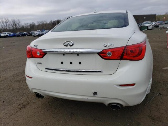 JN1EV7AR6GM342622 - 2016 INFINITI Q50 PREMIUM WHITE photo 6