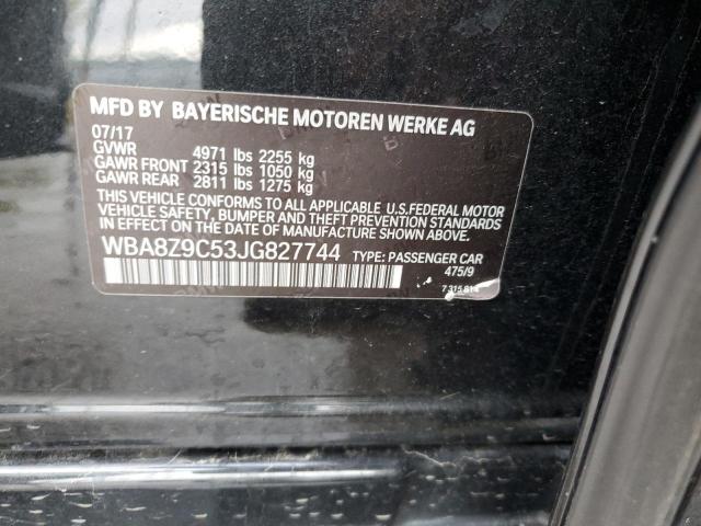 WBA8Z9C53JG827744 - 2018 BMW 330 XIGT BLACK photo 13