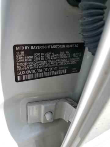 5UXXW3C35H0T79141 - 2017 BMW X4 XDRIVE28I WHITE photo 12