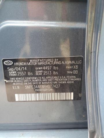 5NPE34AF8FH077427 - 2015 HYUNDAI SONATA SPORT BLUE photo 12