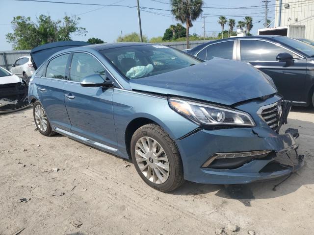 5NPE34AF8FH077427 - 2015 HYUNDAI SONATA SPORT BLUE photo 4