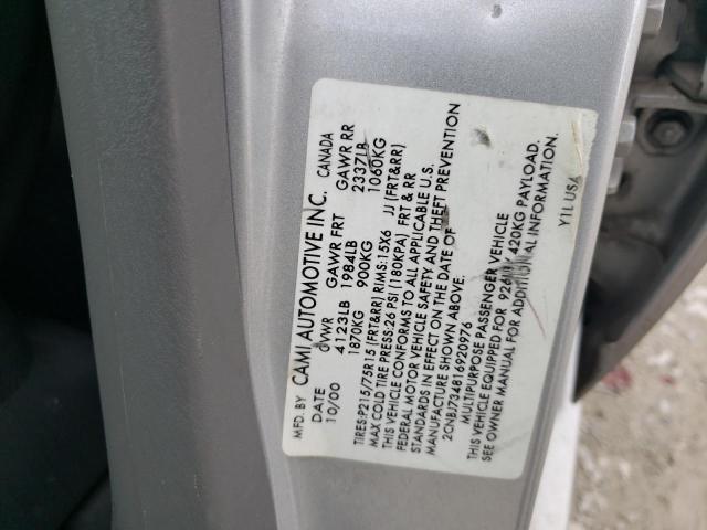 2CNBJ734816920976 - 2001 CHEVROLET TRACKER ZR2 银色 照片 13