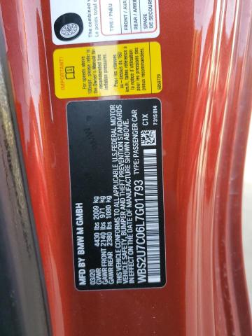 WBS2U7C06L7G01793 - 2020 BMW M2 COMPETITION Помаранчевий фото 12