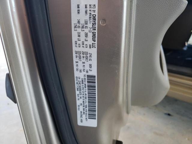 2C4RC1BG9DR810379 - 2013 CHRYSLER TOWN & COU TOURING GOLD photo 14