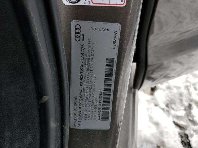 WAUHGAFCXGN083145 - 2016 AUDI A6 PRESTIGE ნაცრისფერი ფოტო 12