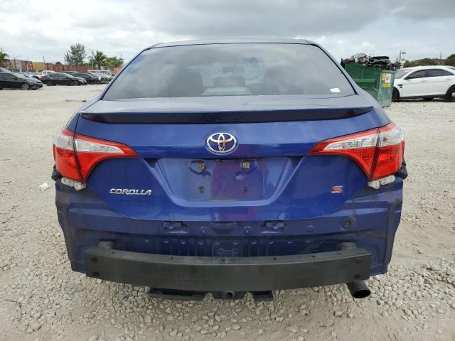 2T1BURHEXFC459245 - 2015 TOYOTA COROLLA L BLUE photo 6