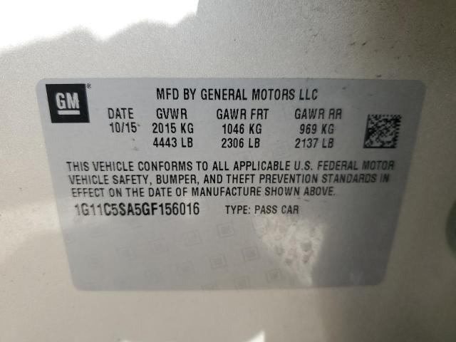 1G11C5SA5GF156016 - 2016 CHEVROLET MALIBU LIM LT 米色 照片 12